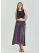 Purple Plus Size Skirt with Waist Tie 4596